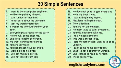 Sentence Examples .